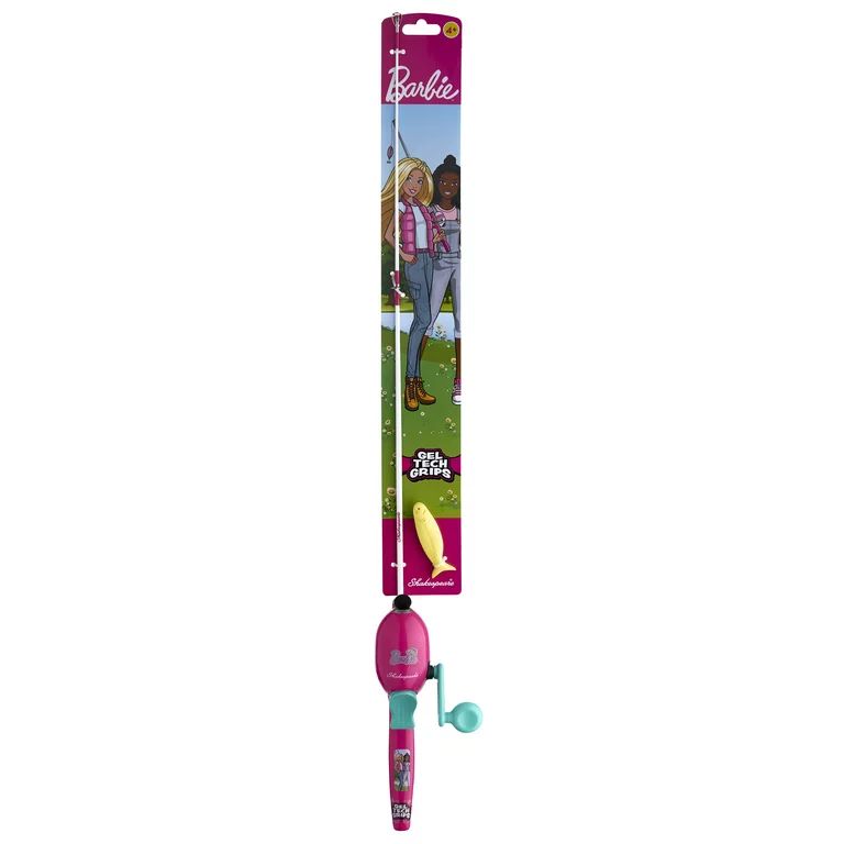 Shakespeare Mattel Barbie Kit 2'6" Spincast Combo - Kids Fishing Combo | Walmart (US)