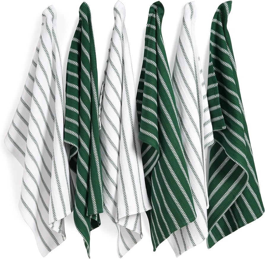 LANE LINEN Kitchen Towels Set - 6 Pack Cotton Dish Towels for Drying Dishes, 18”x 28”, Kitche... | Amazon (US)