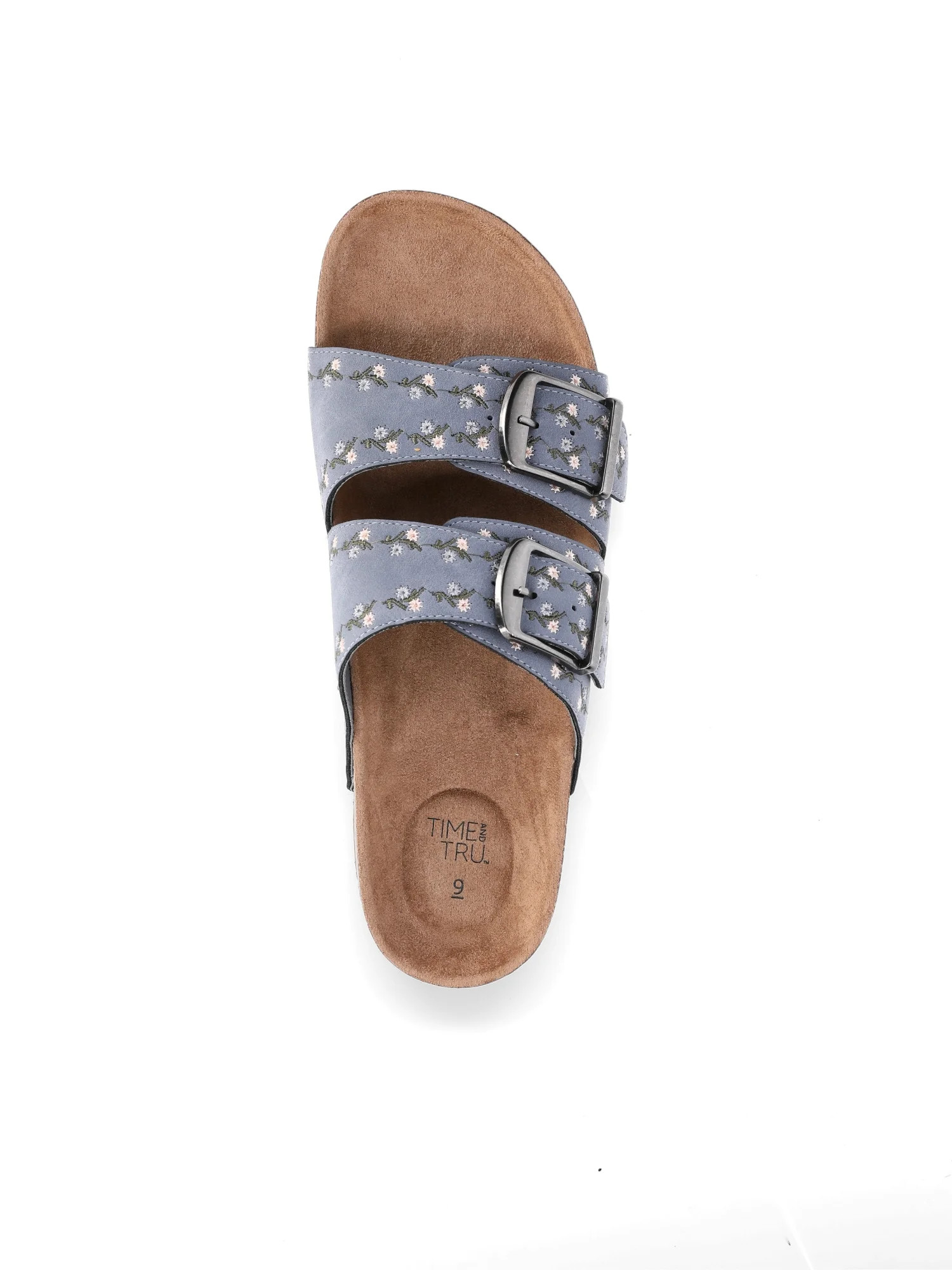 Time and Tru Women's Footbed Slide Sandals, Wide Width Available | Walmart (US)