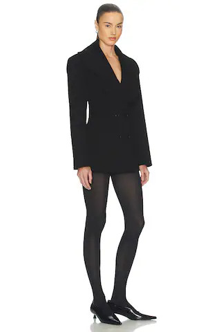 The Rampling Blazer in Thick Crepe in Black | Revolve Clothing (Global)