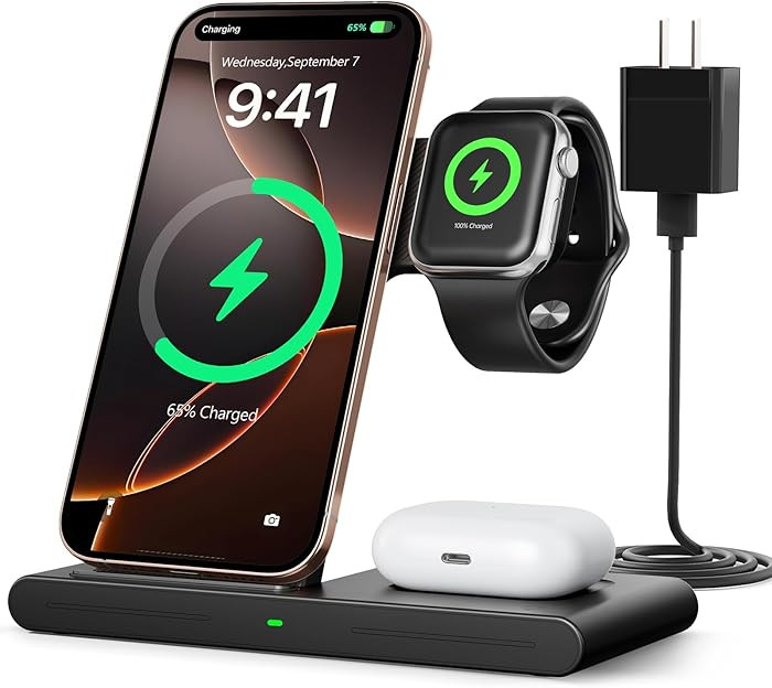 RYND 2025 Travel Portable Wireless Fast Charger for Apple & Android Charging Station,3 in 1 Charg... | Amazon (US)