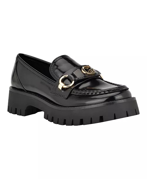 GUESS Women's Almost Bit Slip-On Lug Loafer - Macy's | Macy's