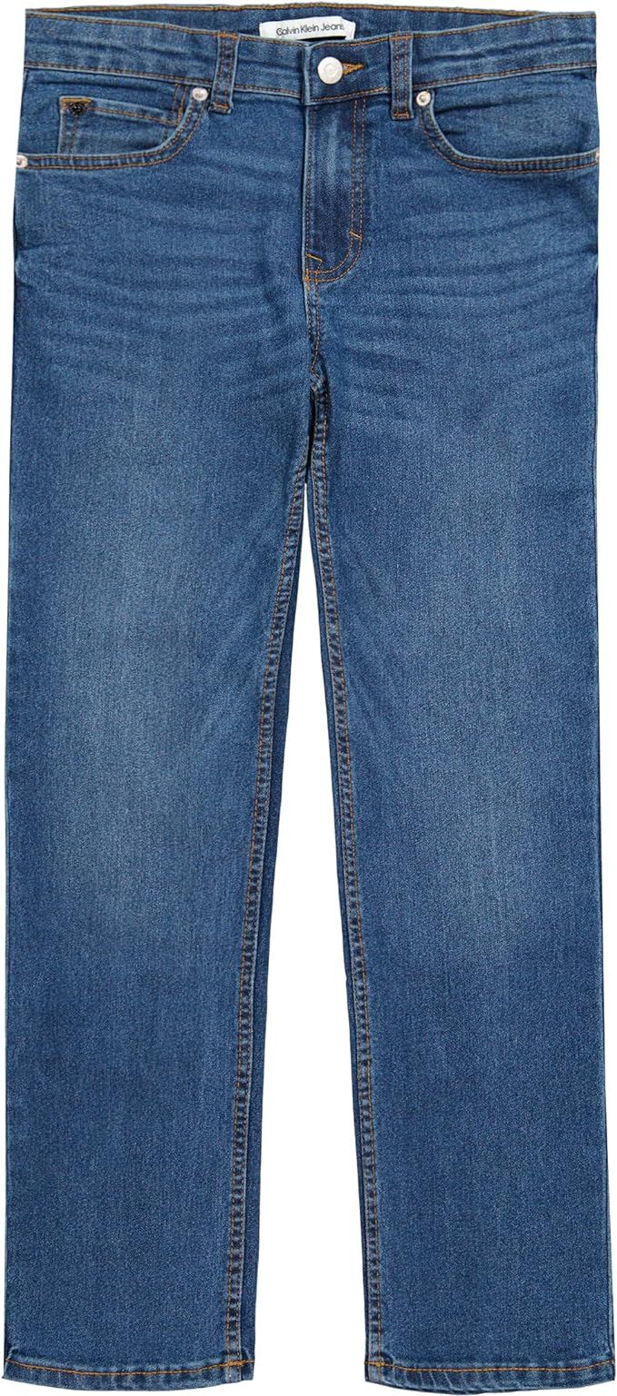 Calvin Klein Boys' Skinny Jeans, Super Soft Stretch Denim, Slim Fit, 5 Pockets & Zipper Closure | Amazon (US)