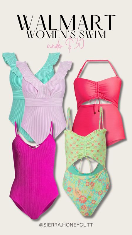 Walmart swimwear for women! So many cute options and colors. 

One piece swim, seasonal, vacation, swimming, mom favorites, affordable, cute, under $30

#LTKswim #LTKSeasonal #LTKfindsunder50