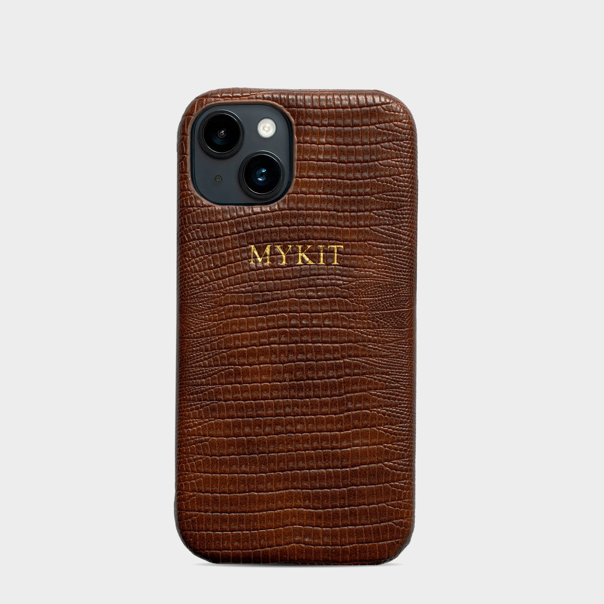 Dark Brown Lizard Texture Personalized Snap Case | INSERIF (US)