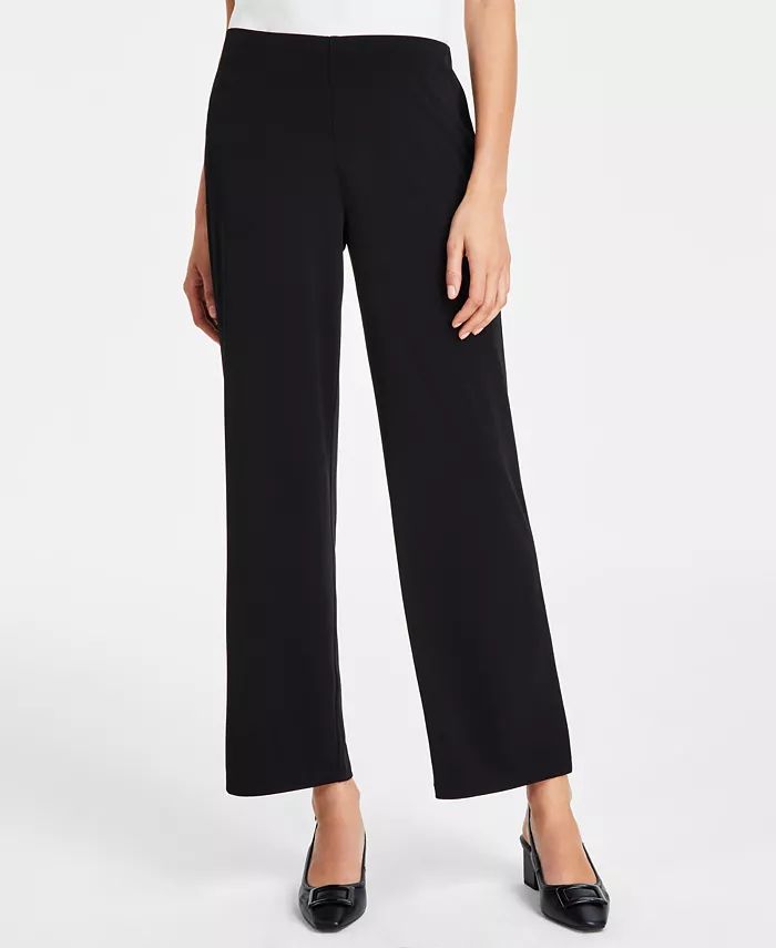 JM Collection Women's Knit Wide-Leg Pull-On Pants, Regular & Short Lengths, Created for Macy's - ... | Macy's
