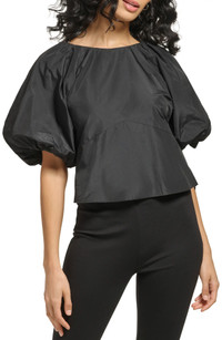 Click for more info about Puff Sleeve Taffeta Blouse