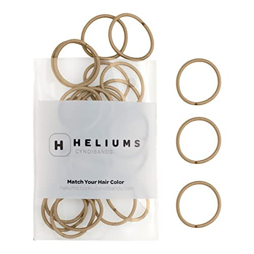 Heliums Small Hair Ties - Sandy Blonde - No Damage Mini 1 Inch Reusable 2mm Elastics for Thin Hair and Kids, Neutral Ponytail Holders - 48 Count | Amazon (US)