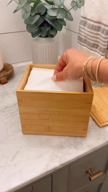 I found the cutest bamboo box for my clean towels. I can't live without my Clean Skin Club clean towels and now I have an aesthetic case for my bathroom countertop. 

#LTKBeauty #LTKFindsUnder50 #LTKHome