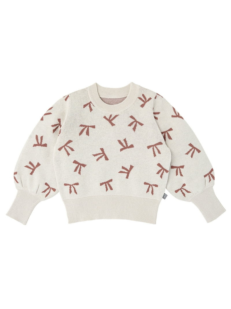 Modern Moments by Gerber Toddler Girl Jacquard Sweater Knit with Wide Leg Pant Set, Sizes 12M-5T | Walmart (US)