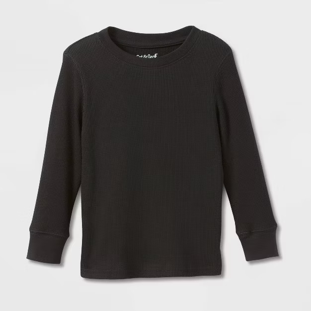 Toddler Boys' Waffle Knit Crew Neck Long Sleeve T-Shirt - Cat & Jack™ | Target