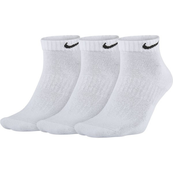 Adult Nike Everyday Cushioned Low Socks Small White/Black 3 Pack | Scheels Sports