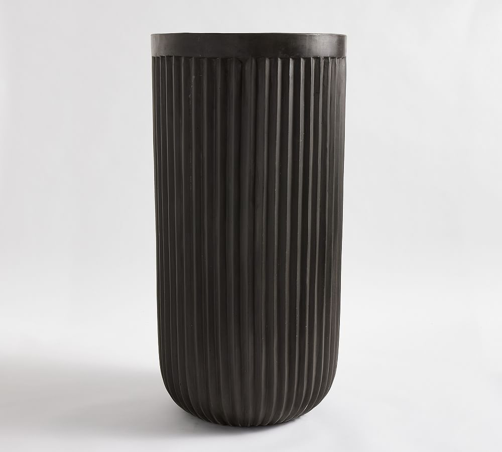 Concrete Fluted Outdoor Planters | Pottery Barn (US)