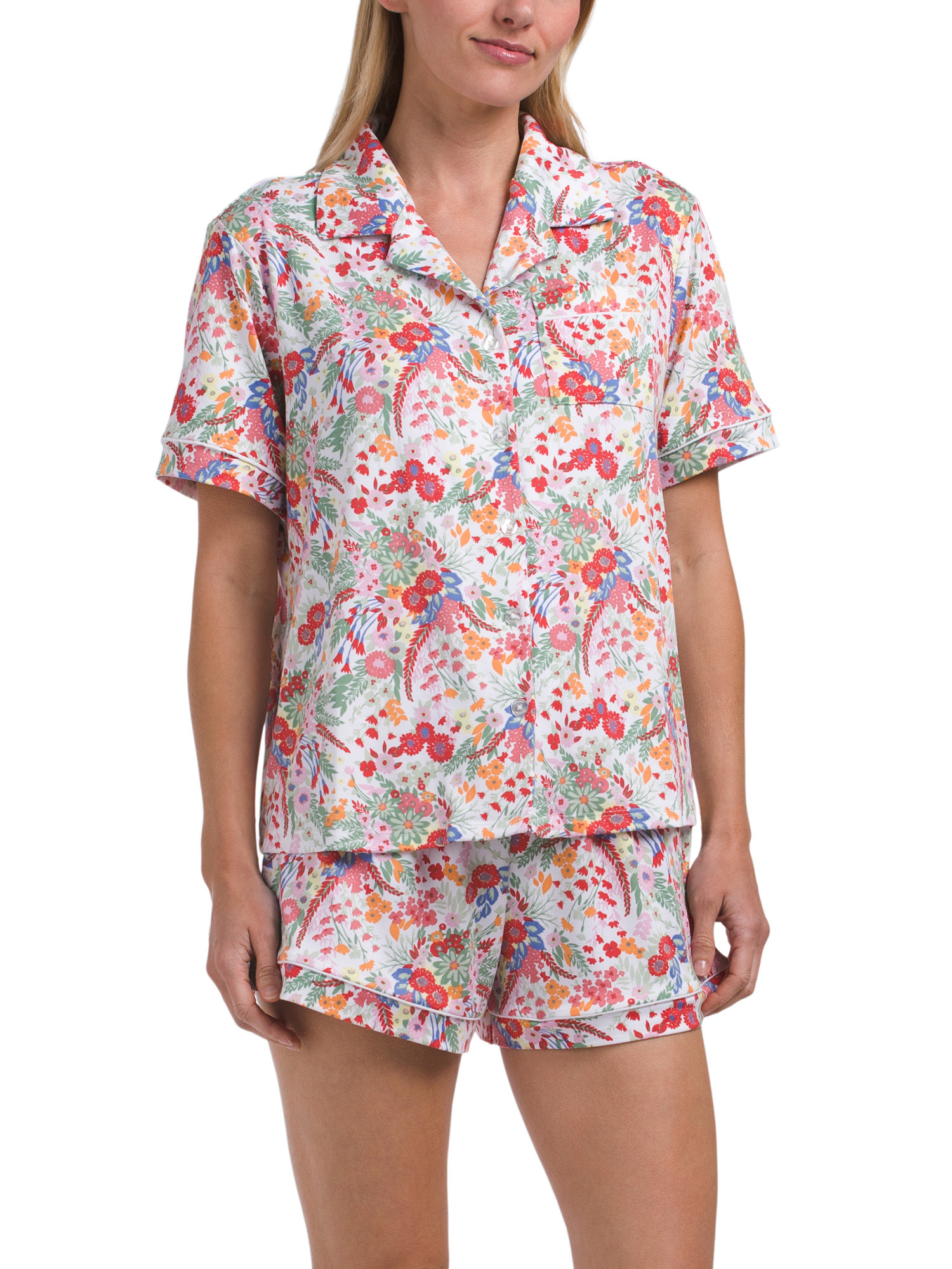 2pc Evening Garden Top And Shorts Pajama Set | TJ Maxx