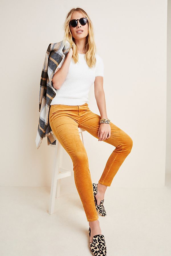 Paige Hoxton High-Rise Skinny Corduroy Pants | Anthropologie (US)