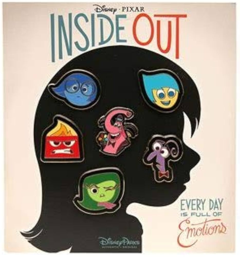 Disney Pixar Inside Out 6 Pin Starter Set Sadness Fear Anger Disgust Joy Bing Bong | Amazon (US)