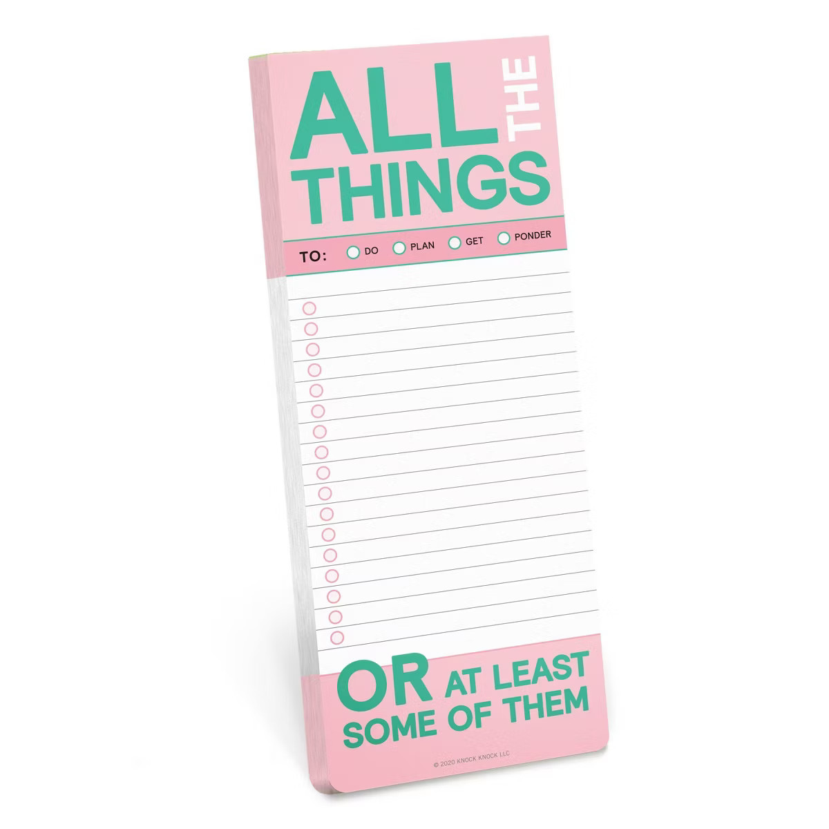 Knock Knock 3.5"x9" 'All The Things Make A List Pad' Shopping List Pad and To Do Pad: Grocery & T... | Target