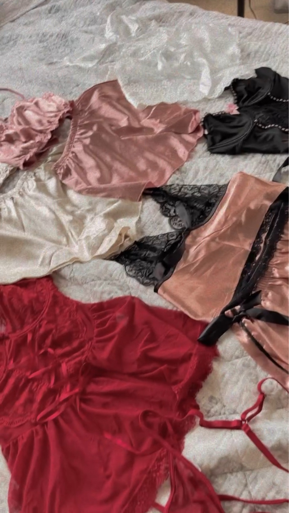 When it comes to SHEIN, always check the reviews with photos from people who have a similar body style to yours, especially the chest area for lingerie.
For reference, I’m a size 2, XS or S in SHEIN, and I actually got a piece size 4 and it fit great. 
Just always look at reviews! It will help!
Lingerie - SHEIN haul - sexy lingerie - lace lingerie - lace bodysuit - silk pajamas - satin pajamas

#LTKFindsUnder100 #LTKSaleAlert #LTKFindsUnder50