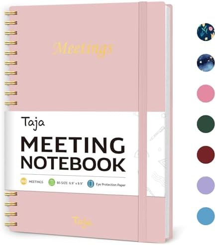 Meeting Notebook for Work Organization - Work Planner Notebook with Action Items, Agenda Planner ... | Amazon (US)