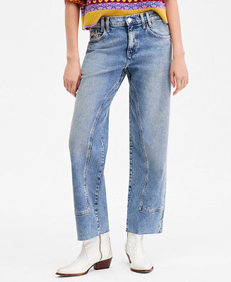 Women's Risk Taker Mid-Rise Straight-Leg Jeans | Macy's