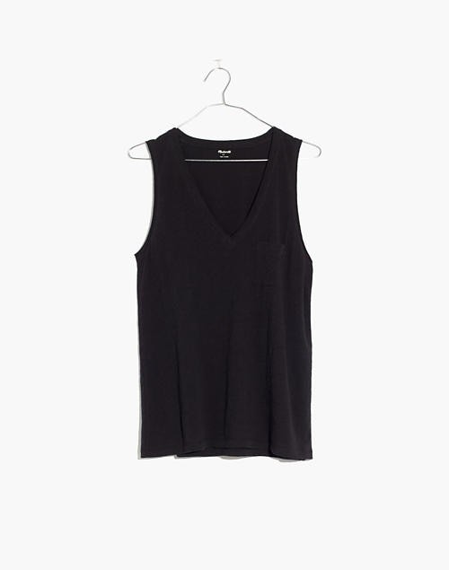 Whisper Cotton V-Neck Pocket Tank | Madewell