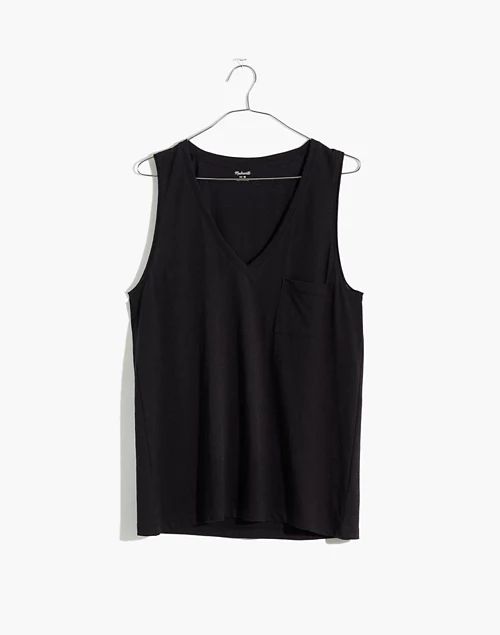 Whisper Cotton V-Neck Pocket Tank | Madewell