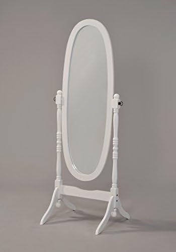 Wooden Cheval Floor Mirror, White Finish by eHomeProducts | Amazon (US)
