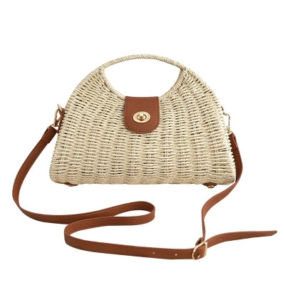 Alilang Woven Straw Crossbody Bag with Top Handle Adjustable Strap Crochet Handbag | Target