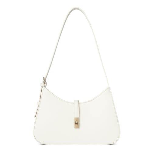 CLUCI Shoulder Bag for Women, Purses for Women, Handbag Hobo Bags Vegan Leather Crossbody Purse with Adjustable Strap White | Amazon (US)