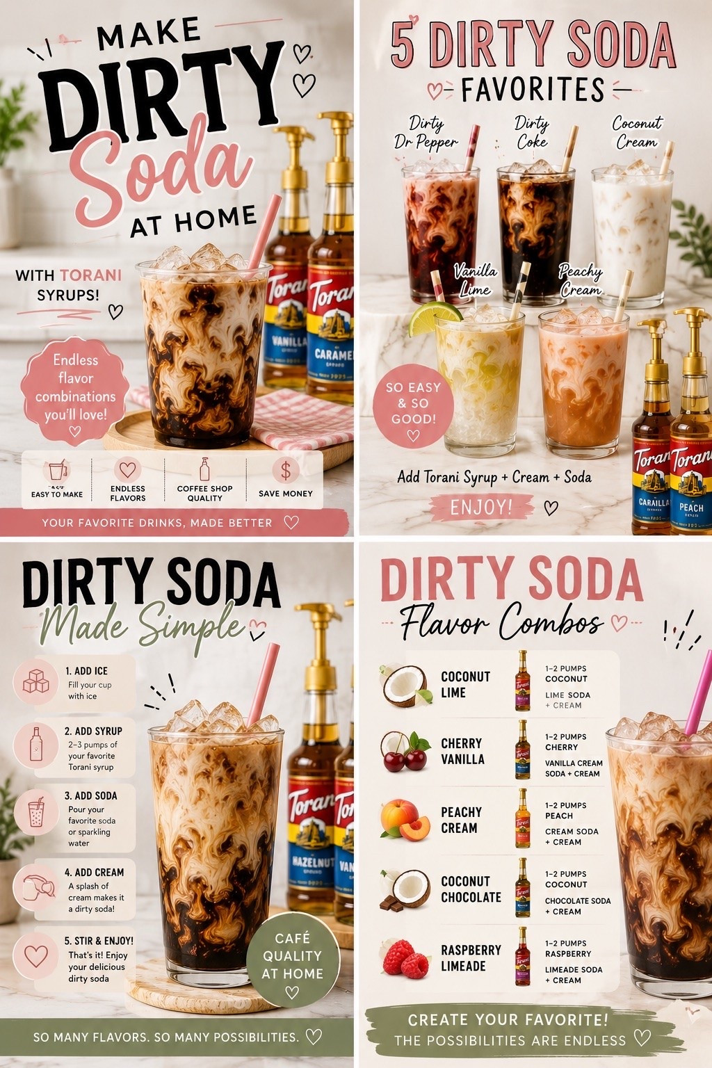 Make Dirty Soda at Home 🥤 The Torani Syrups are the best!!
