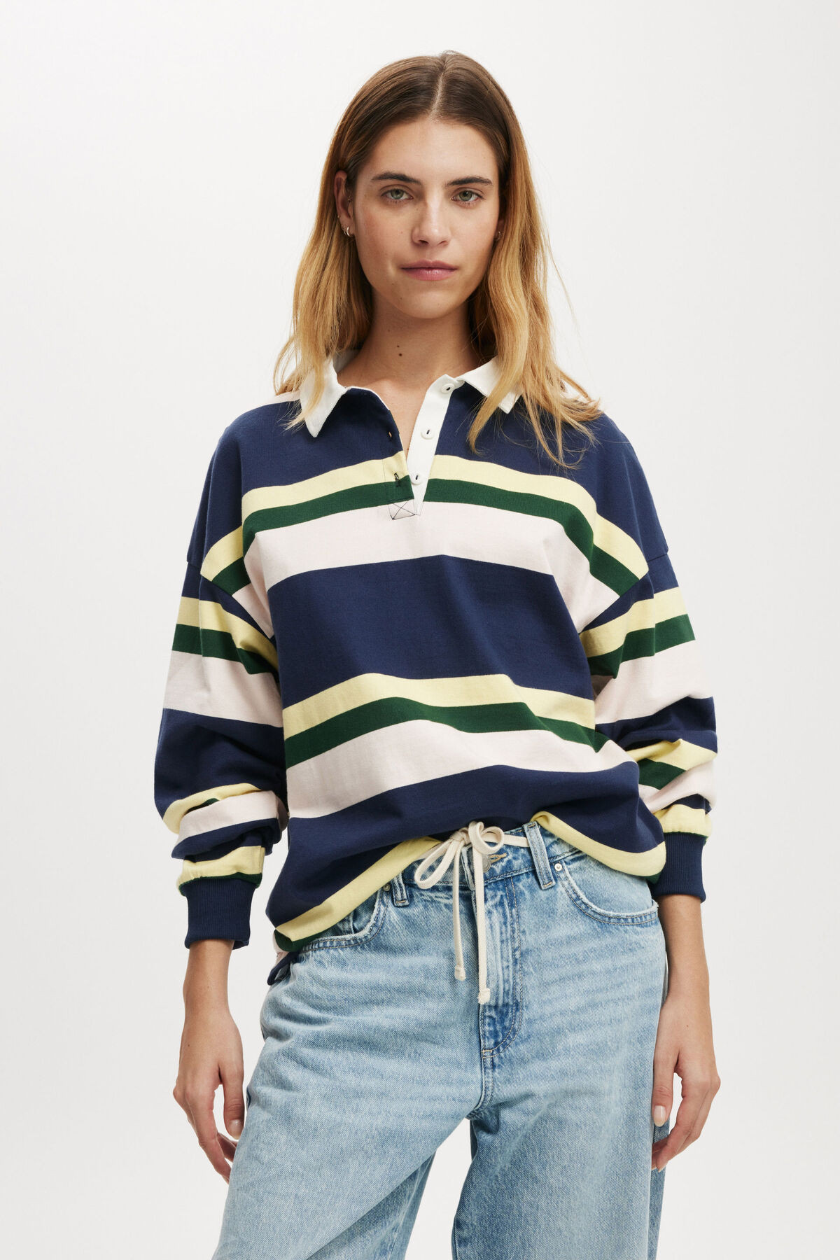 Oversized Long Sleeve Polo | Cotton On (US)