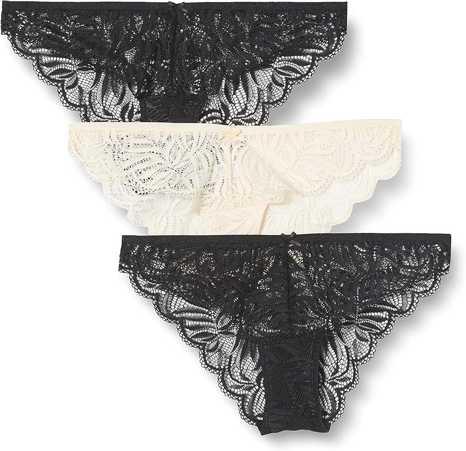 Iris & Lilly Women's Lace Cheeky Underwear, Pack of 3 | Amazon (US)