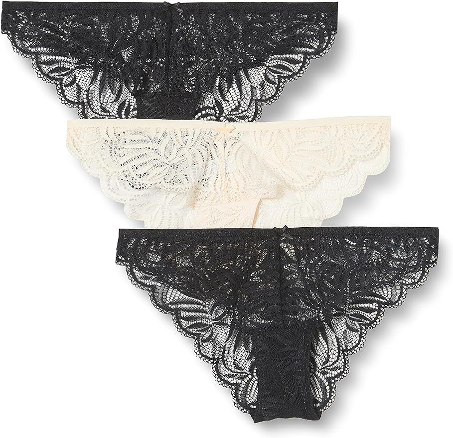 Iris & Lilly Women's Lace Cheeky Underwear, Pack of 3 | Amazon (US)