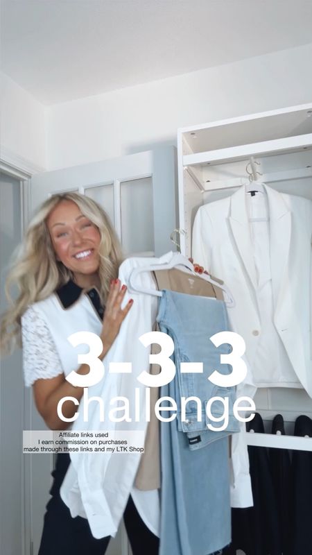 3-3-3 CHALLENGE! Putting together as many outfits as I can from 3 tops, 3 bottoms, and 3 shoes!

#LTKstyletip