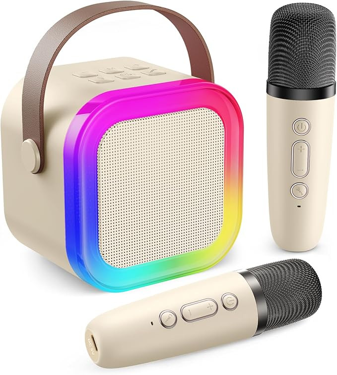 Fede Karaoke Machine for Kids Adults, Mini Karaoke Machine with 2 Wireless Microphones, Portable ... | Amazon (US)
