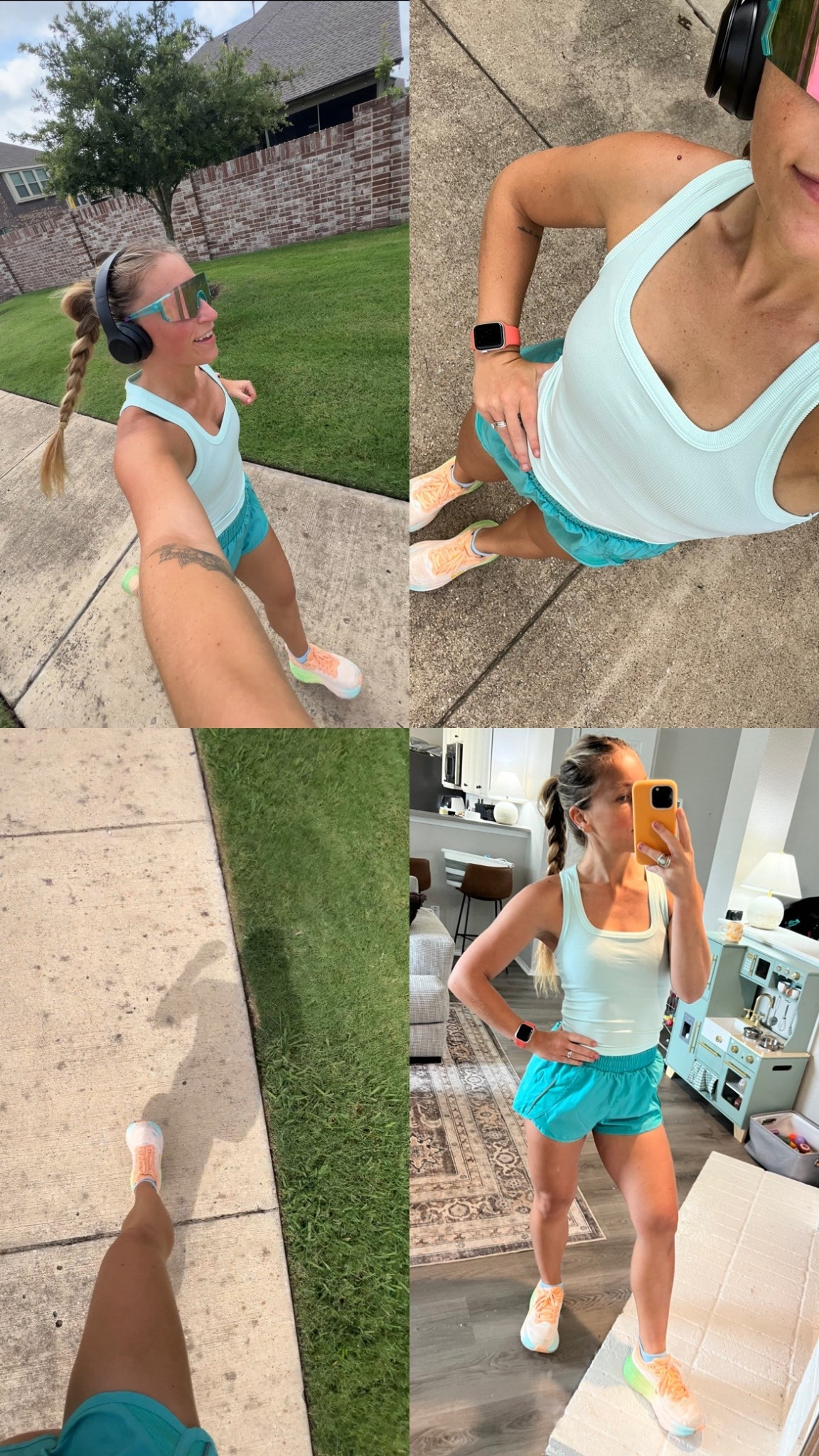 Running into #AmazonPrimeDay like 💨☀️ This entire #AmazonOutfit is under $40 and perfect for #HotGirlWalks, #SummerRunning, or chasing toddlers around. I’m wearing a mint green workout tank, turquoise running shorts, bright blue ankle socks, my go-to #HokaShoes, a coral #AppleWatchBand (yes, from Amazon!), lightweight #AmazonSunglasses, and my favorite #OwalaWaterBottle — all on sale for Prime Day! 🎉 I threw on my #BeatsHeadphones and hit the pavement in this comfy, colorful #SummerWorkoutOutfit that’s breathable, lightweight, and mom-life approved.

Everything is linked on my #LTK under #AmazonActivewear, #FitnessFashion, and #AmazonPrimeFinds. If you’re looking for a cute #WalkingOutfit, a colorful #WorkoutSet, or just some #SummerAthleisure that makes you feel good, this one’s for you. 💪🌈

#AmazonFashion #PrimeDayDeals #AmazonFinds #MomOutfitIdeas #WorkoutClothesAmazon #RunningOutfit #LTKSummerStyle #CasualActivewear #ActiveMomStyle #AthleisureLook #LTKfit #MomsWhoRun #ColorfulAthleisure #SummerStyle2025 

#LTKActive #LTKFindsUnder50 #LTKStyleTip