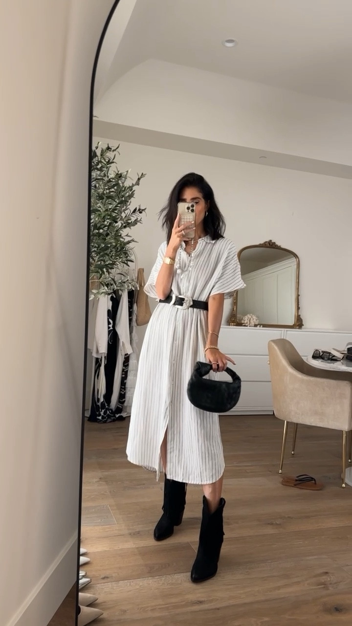 Styled this target dress a little different here with boots and a designer clutch to elevate the look
I'm just shy of 5-7" wearing the size small dress #StylinByAylin #Aylin

#LTKSeasonal #LTKStyleTip #LTKVideo