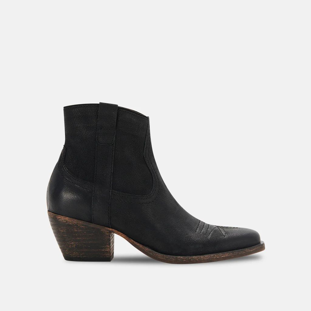 SILMA BOOTIES BLACK LEATHER | DolceVita.com