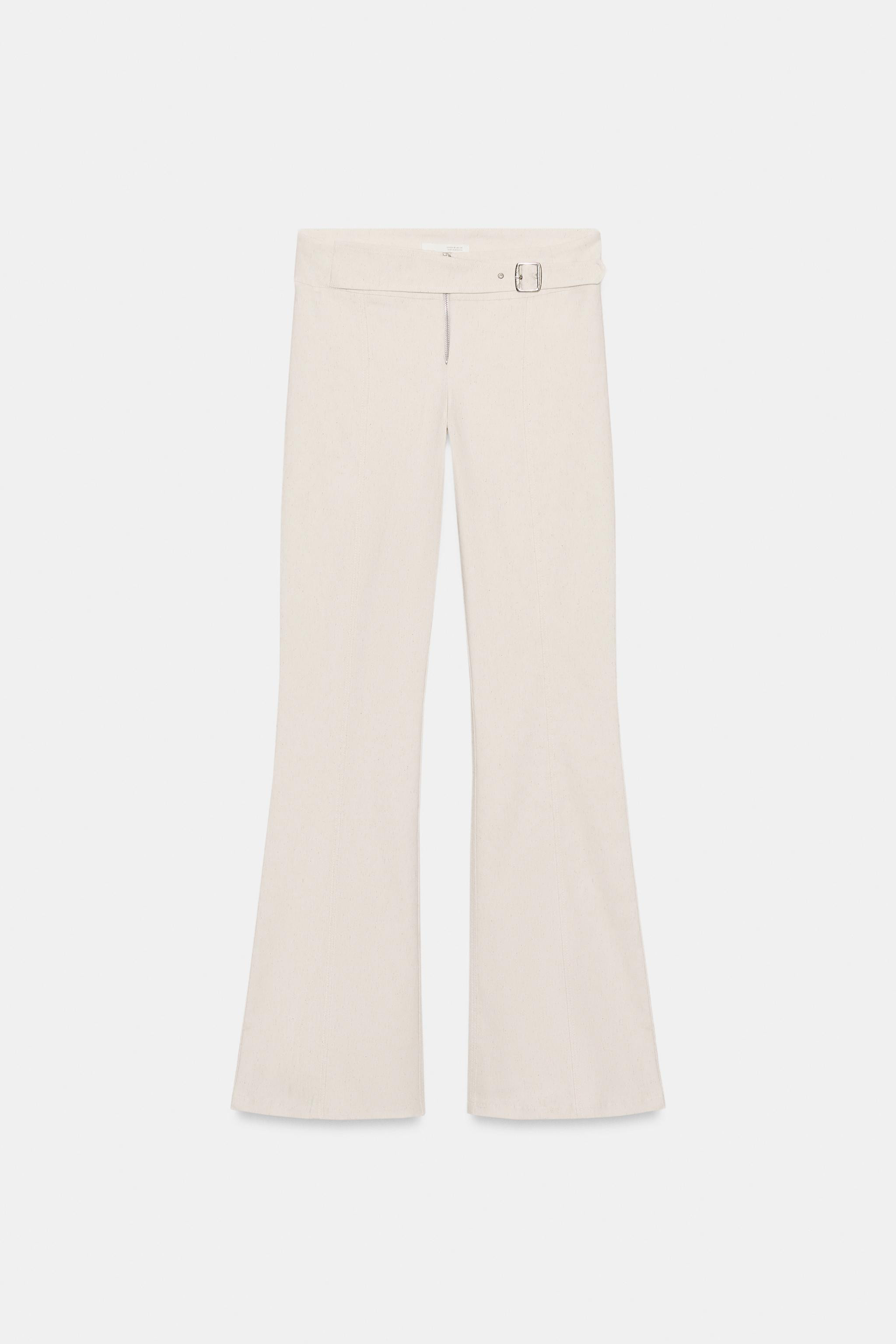 ELASTIC TWILL PANTS WITH BELT LOOP DETAIL | Zara US