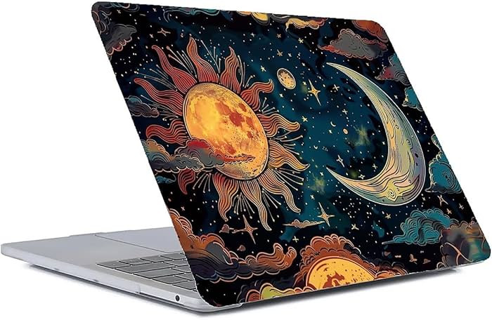 for MacBook Air 15 Inch Case, Clear Case Sun and The Moon Shine Against Pattern 2023 Version of M... | Amazon (US)