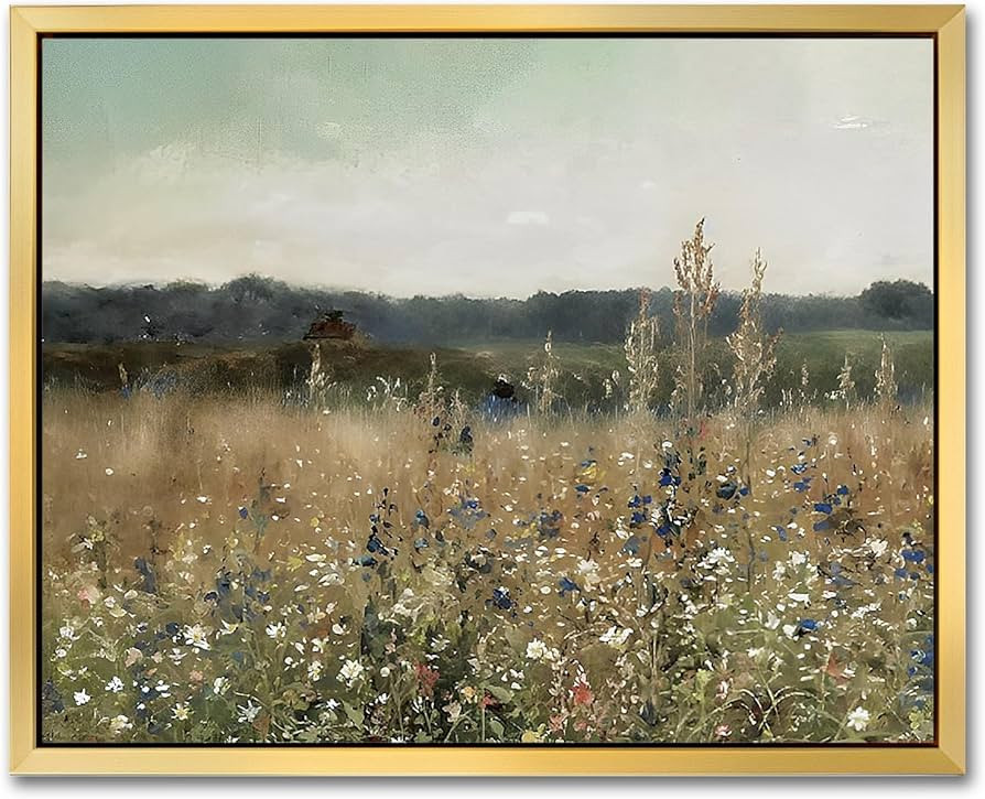 AIMAILON Vintage Gold Canvas Wall Art Framed Decor for Living Room - Home Decor Wall Prints Art R... | Amazon (US)