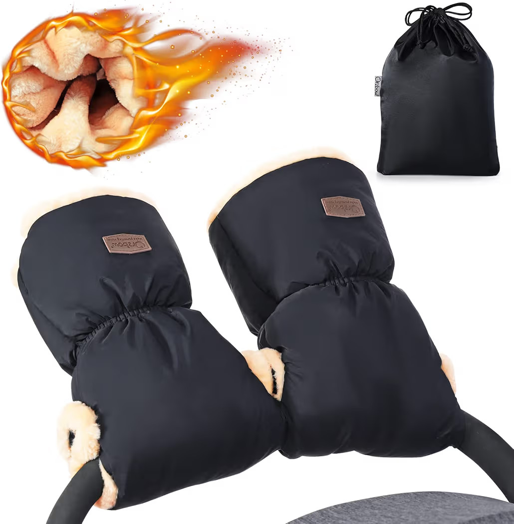 Orzbow Faux Sheepskin Gloves for Stroller, Universal Winter Anti-Freeze Stroller Mittens, Waterpr... | Amazon (US)