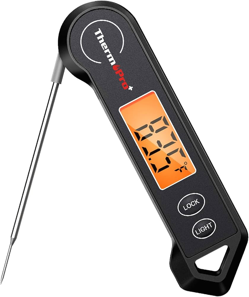 ThermoPro TP19H Waterproof Digital Meat Thermometer for Grilling with Ambidextrous Backlit and Mo... | Amazon (US)