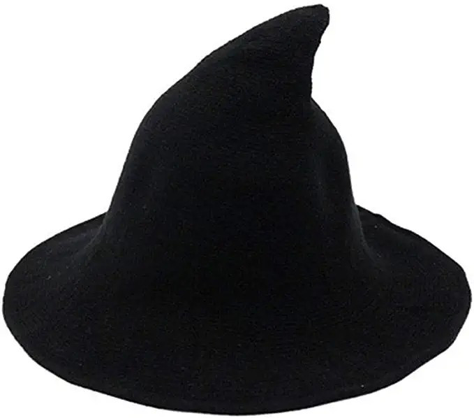 Frecoccialo Chapeau Sorcière pour Cosplay Halloween Party Chapeau Tricoté à Bord Pliable pour ... | Amazon (FR)