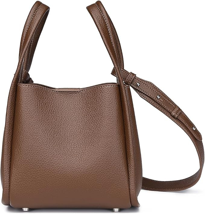Leather Tote Bag Slouchy Handbag with Zipper Stylish for Women's | Amazon (US)