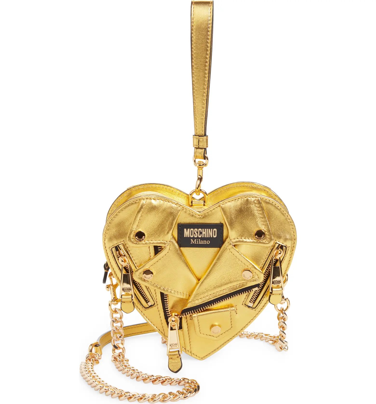 Moschino Moto Jacket Heart Clutch | Nordstrom | Nordstrom