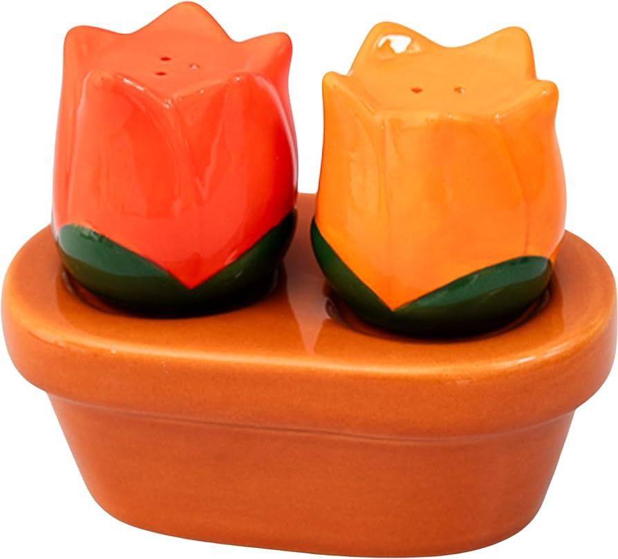 ban.do Cute Salt and Pepper Shakers Set in Novelty Flower Shape, Vintage Inspired Shakers with Ho... | Amazon (US)