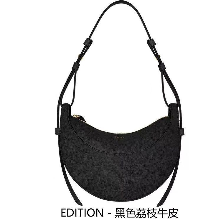 Polene Numero dix half moon bag Smooth Genuine Leather polenes cyme Luxury the tote handbag Desig... | DHGate
