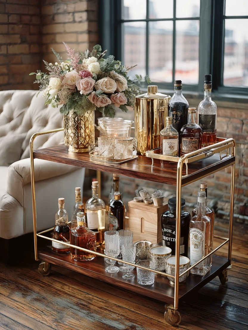 This bar cart is for two types of people.

• The ones who enjoy a quiet drink at the end of the day
• And the ones who casually host like it’s second nature

Either way… it works beautifully.

A wood + gold bar cart instantly adds that effortless, lived-in luxury:

• Warm wood keeps it grounded
• Gold accents bring in that elevated, polished feel

And the real beauty?

It moves with you.

• Next to the sofa for a quiet evening
• Between chairs when hosting
• Styled in a corner as a statement piece

It’s not just functional — it’s part of the experience.

Add a few essentials:

• Your favorite bottles
• Glassware
• A tray
• Maybe fresh flowers (because why not make it aesthetic?)

And suddenly entertaining feels… easy.

Because the best homes aren’t just beautiful —
they’re designed for living well and hosting effortlessly.

Shop our curated edit of bar carts and entertaining essentials: linked below.

#BarCart
#HomeEntertaining
#InteriorStyling
#HomeDecorIdeas
#ElegantLiving
#HostInStyle 

 #LTKHome
