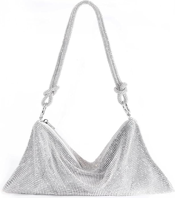 Chanrekenti Rhinestone Purse Sparkly Purse Rhinestone Handbag Hobo Bag Rhinestone Evening Bag for... | Amazon (US)